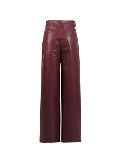 Pantaloni Eco-Pelle Bordeaux